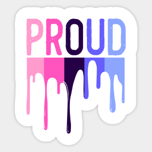 Proud onmisexual lgbtq pride month designs Sticker